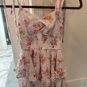 Floral Eyelet Ruffle Sundress